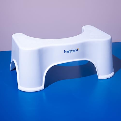 HappyPo Marche Pied Toilettes pour Adultes et Enfants Connu de la télévision l La Position Assise du Tabouret Toilette est Une Méthode Recommandée Médicalement - Nail Gallerys
