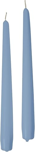 Cereria di Giorgio Risthò Bougies coniques pour chandelier, cire, Dusty Blue, 2,2 x 25 cm - Nail Gallerys