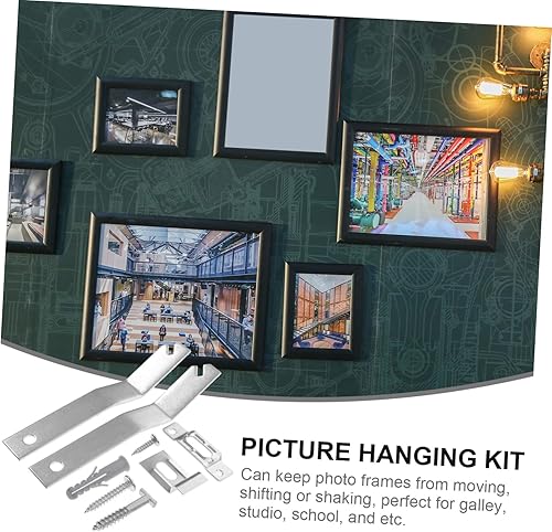 NUOBESTY 2 Ensembles Ensemble De Crochets Antivol Pendaison Kit De Suspension De Tableaux Crochets De Cadre Image De Crochets Suspendus Crochets Pour Accrocher Des Photos Le Fer - Nail Gallerys