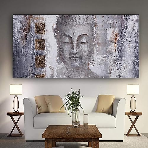 Abstrait Bouddha Affiche Religieux Toile Tableau Art Peintures Decoration Murale pour Salon Chambre Tableau Decoration, sans Cadre (70X140CM) - Nail Gallerys