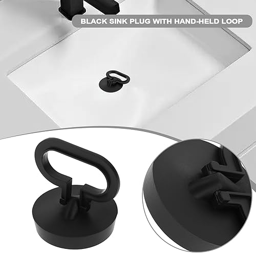 EMSea 4 Pièces Bouchons d'évier avec Poignée en Plastique pour évier Diamètre 37mm Diamètre Supérieur 40mm Convient pour Cuisine Baignoire Buanderie évier Douches Noir - Nail Gallerys