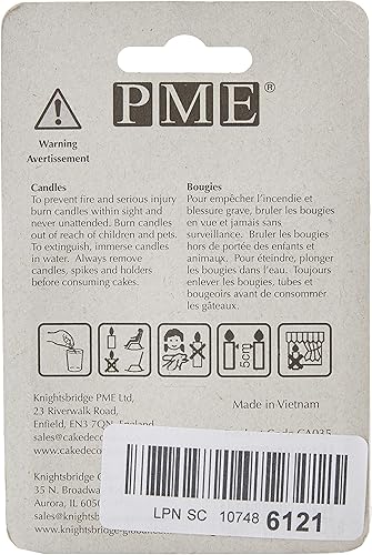 PME CA035 Lot de 24 Bougies, Plastique, Multicolore, 0.5 x 0.5 x 5.9 cm CA035 - Nail Gallerys