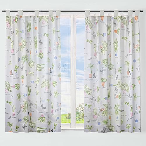 DALINA Rideau translucide pour cuisine Modèle beige avec rayures 140 x 140 cm - Nail Gallerys