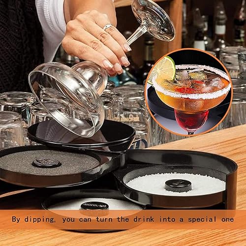 Rimmer en Verre À 3 Niveaux, Accessoires de Bar Margarita Salter, Conception À Triple Séparation, Plateau Étiqueté, Outil de Barman pour Bars Domestiques Ou Professionnels, Hôtels, Restaurants - Nail Gallerys