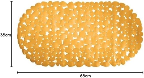 MSV Tapis antidérapant Fond de Baignoire PVC 35x68cm Safran - Nail Gallerys