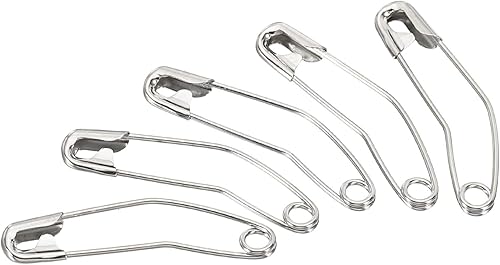 TA-VIGOR Lot de 50 épingles à nourrice incurvées de 55 mm, accessoires de sécurité pour broches, couvertures, jupes, vêtements, matelassage, tricot, couture, travaux manuels - Nail Gallerys