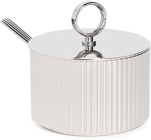 Georg Jensen Bernadotte sucrier avec cuillère, acier inoxydable - Nail Gallerys