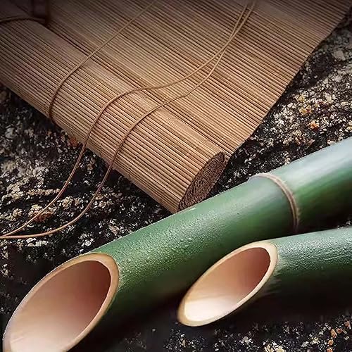 Store en Bambou Store Bateau en Bambou Rétro Romain Largeur 45-180cm Store Rouleau en Bambou Respirant/écran Solaire Stores Romains D'intimité pour L'extérieur Jardin Patio Balcon Personnalisable - Nail Gallerys