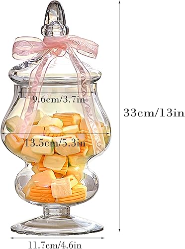 FCQLFYF Bonbonnières en Verre, Bocaux En Verre Transparent, Bocaux De Rangement, Pour Mariage, Maison, Nourriture, Buffets, Cookies, Fêtes - Nail Gallerys