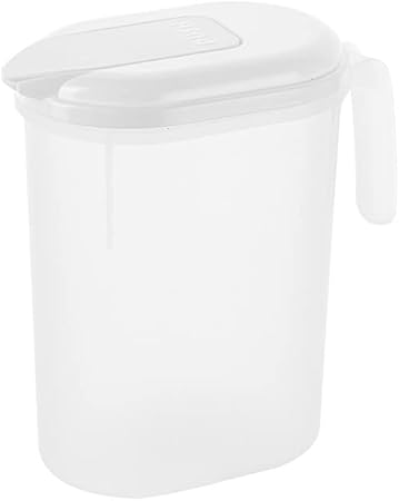 Pichet En Plastique, 1,8/2,2 L Carafe À Eau Avec Couvercle, Pichet À Jus En Plastique, Pichet À Thé Glacé Avec Poignée, Pichet De Réfrigérateur, Pichet À Eau Pour Infuseur Fruit, Café Chaud (2.2L) - Nail Gallerys