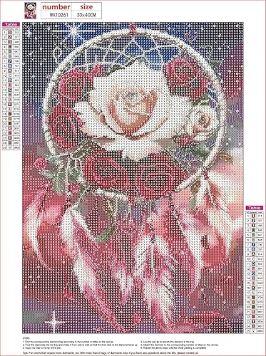 MXJSUA Peinture Diamant Adulte, Capteur de Rêves 5D Diamond Painting Complet, Diamant Strass Point de Croix Cristal Painting, Diamant Kit Murale Décoration, 30x40 cm - Nail Gallerys