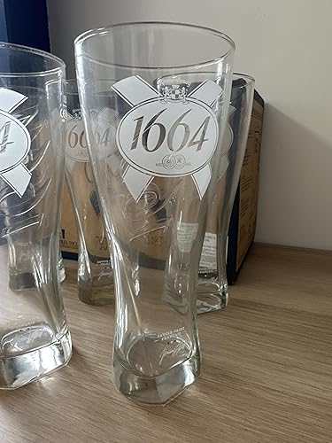 Générique Lot 6 verres bière 1664 50 cl, neuf modèle signé Jerome hatt - Nail Gallerys