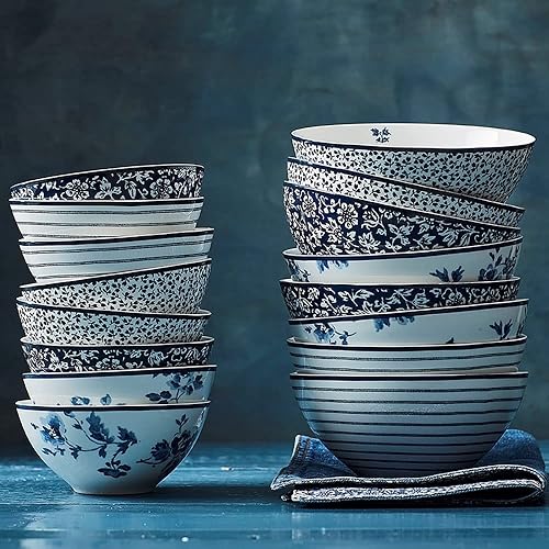 Laura Ashley Set/4 bowls 16 Floris in giftbox Blueprint Collectables - Nail Gallerys