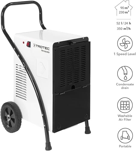 TROTEC Déshumidificateur TTK 165 ECO | Capacité de déshumidification 52 l/24h - Nail Gallerys