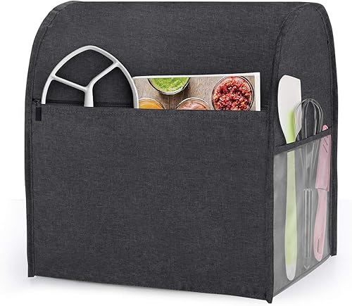 Luxja Housse pour Robot Pâtissier, Housse de Protection pour KitchenAid Robot Pâtissier et accessoires (Convient aux 4,3 Litre et de 4,8 Litre Batteurs sur Socle), Noir - Nail Gallerys