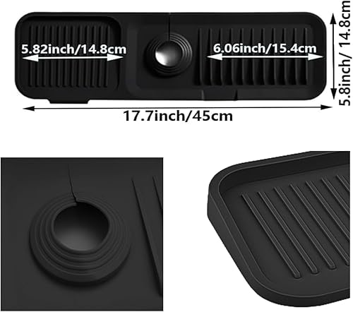 Protection Contre Les éclaboussures d'évier de Cuisine, Attrape-Éclaboussures de Robinet,Tampons de Robinet en Silicone,Tapis de Séchage Robinet,Tampon de séchage de l'eau pour Cuisine, Salle de Bain - Nail Gallerys