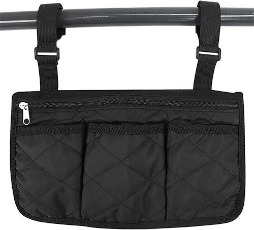 Heidouse Organisateur de Bras de Chaise, 7,1x12.6 Poches de Chaise avec 4 Poches, Sac de Rangement de Boucle arrière étendue pour Le Chevet/extérieur/Plage/Camping, Noir - Nail Gallerys