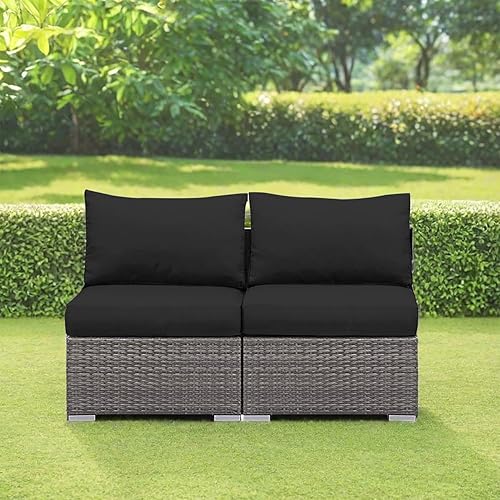1/2/3 Pièces Housse de Coussin Extérieur Housse de Siège Élastique et Antidérapante Protection Déhoussable pour Coussins de Meubles de Jardin, Terrasse, Balcon et Salon(Beige,L:150-190cm(2PCS)) - Nail Gallerys