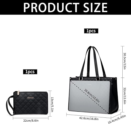 CHENBOOW Sac Isotherme Repas,Lunch Tote Bag,Repas Isotherme Femme,Sac Fourre-Tout 2 en 1 pour Femme,Fourre-Tout a Ordinateur Monteuré de 15,6 Pouces,pour Travail,École,Pique Nique - Nail Gallerys