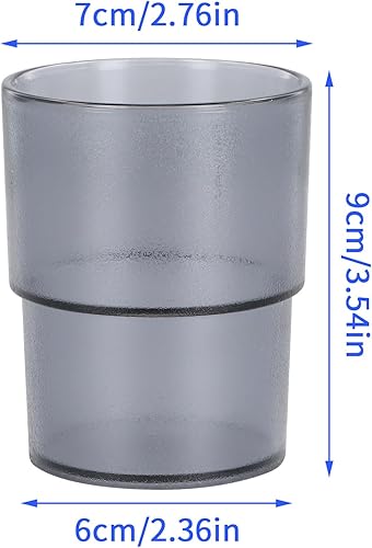 Wisebom Lot de 2 gobelets en polypropylène pour brosse à dents - Porte-brosse à dents - Empilables - Pour restaurant, eau, bière - Pour montage mural - Nail Gallerys