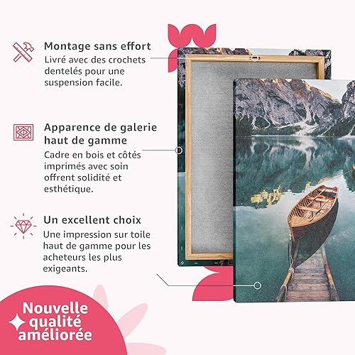 decomonkey - Impression sur Toile Intissé Abstrait Animau 120x80 3 Pièces - Tableau Décoration Appartement Cadre en Bois Déco Salon Peinture sur Toile Maison Abstraction coloré taureaux animaux - Nail Gallerys