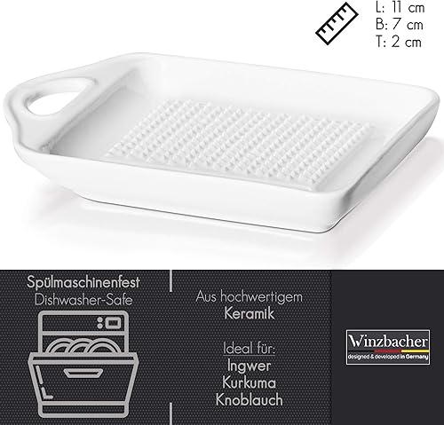 Winzbacher® Premium Râpe - Idéal pour le gingembre et l'ail | en céramique de haute qualité | lavable au lave-vaisselle - Nail Gallerys