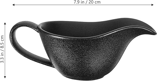 PACKOVE Saucière en Porcelaine Saucière en Céramique Récipient à Sauce Bol à Sauce Fournitures de Cuisine pour le Lait (Noir) - Nail Gallerys