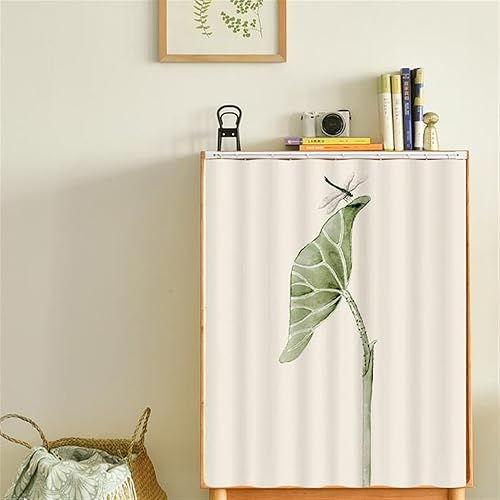 BESTORI Rideaux d'armoires de Cuisine Anti-poussière Installation Crochet et Boucle Rideaux de fenêtre pour étagères, sous l'évier, Cantonnières Courtes pour Salon, Style 2, 70x140cm (L x H) - Nail Gallerys