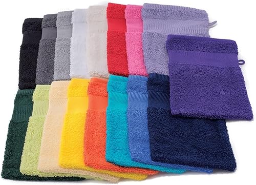 Arowell Gant de toilette 21 x 16 cm - 500 grammes - Vert foncé - Lot de 3 - Nail Gallerys