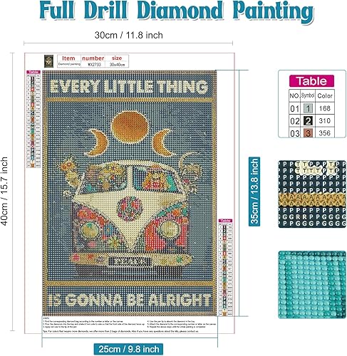 NAIMOER Peinture Diamant Adulte, 5D Bus Diamond Painting Complet, Fleurs Diamant Painting Kit Enfants, Inspiré Diamant Strass Point de Croix Cristal Painting pour Murale Décoration 30x40cm - Nail Gallerys