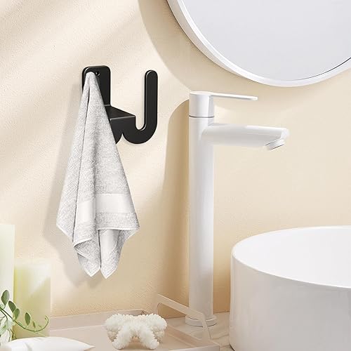 Support mural pour pantoufles, pantoufles, crochet de suspension multifonction pour salle de bain, salon, 8,5 x 8,5 x 4,5 cm, blanc, noir - Nail Gallerys