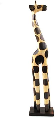 Artisanal Statue Girafe 60cm en Bois, déco Maison Africaine. - Nail Gallerys