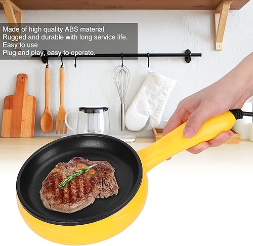 Poêle à Frire électrique, Mini Poêle à œufs Multifonction 350 W Avec Poignée, Poêle à Steak Antiadhésive pour une Seule Personne, pour Dortoir, Camping - Nail Gallerys