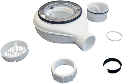 Bonde pour receveur de douche, siphon 90 mm de diamètre, extra plate 60 mm de hauteur - Nail Gallerys