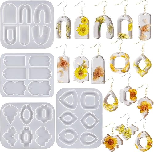 Moule en silicone personnalisé pour boucles d'oreilles en forme de feuille de fleur, pendentif, accessoire d'artisanat - Nail Gallerys
