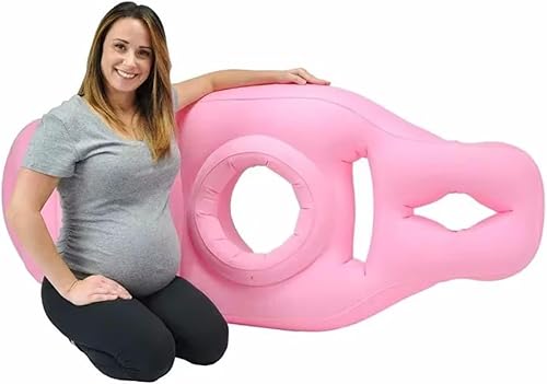 Tapis de yoga pour femmes enceintes, matelas gonflable floqué confortable en PVC avec trou, oreiller confortable pour tout le corps, oreiller de grossesse pour dormir, rose - Nail Gallerys