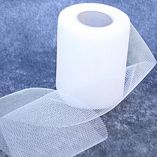 Tulle uni en rouleau - 10cmx20m - blanc - la bobine - Nail Gallerys