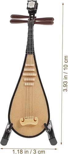 OUNONA 1Pc Miniature Pipa Instrument Luth Pipa Instrument Miniature Instrument Chinois Pipa Miniature Instrument De Musique Petit Instrument De Musique Mini Pipa Instrument Kaki - Nail Gallerys