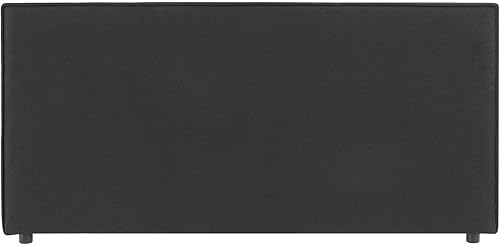 IDIMEX Tête de lit SERAFI 140 rembourrée, en Tissu Polyester pour lit 140 cm, sur Pieds en Plastique, Noir - Nail Gallerys