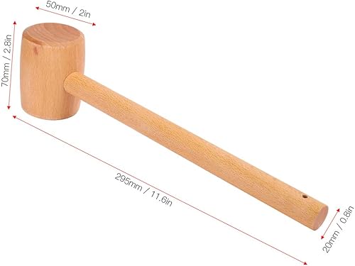 Mini Hammer Hammer Wood Meat Mallet Pounder pour la Cuisine Crabe Crabe Lobster Seafood Cracking Beef Chicken Mariner Préparation Mignon Gavel Beat pour Coeur au Chocolat cassé - Nail Gallerys