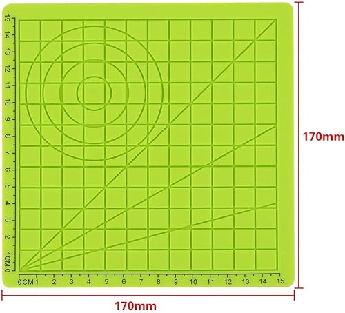 Tapis pour Stylo 3D, Fiyuer 2 Pièces Imprimante 3D Stylo Outils de Dessin Tapis en Silicone avec Modèles de Base, Accessoires pour Stylo 3D (17 × 17 cm, Bleu & Vert) - Nail Gallerys