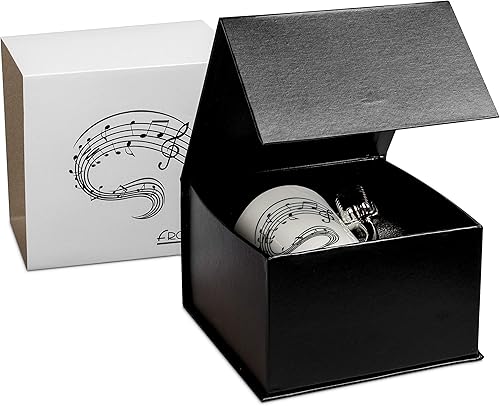 Froster Microphone Tasse dans une boîte cadeau noire, Vintage Tasse Ceramique 220 ml, Cadeau Musique pour Musicien Chanteur - Nail Gallerys