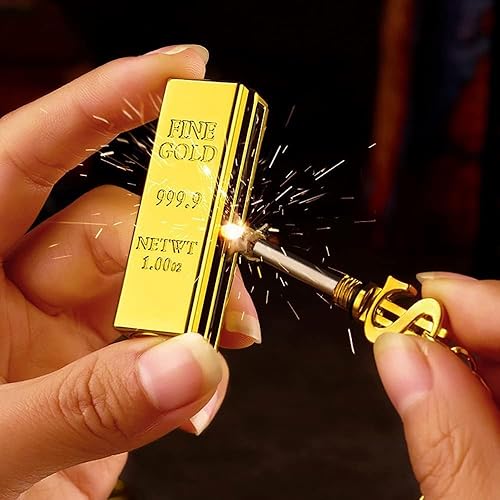 Allumettes et allumeurs butanes Briquet pour Camping et randonnée en Plein air (dorée)(sans gaz) - Nail Gallerys