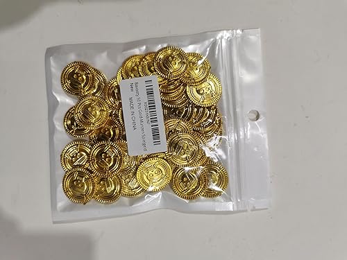 Bavooty Pirate Pièces d'or Enfants Jouets Le Trésor de Chasse Décoration de Fete, pour Les Enfants ou Faveur de Fête,Remplisseurs de Sacs de Fête 50 Pcs - Nail Gallerys