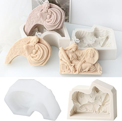 Moule en silicone Sainte Famille - Statue de Vierge - Moules en résine - Moules en gypse, ciment, béton, décorations d'intérieur - Nail Gallerys