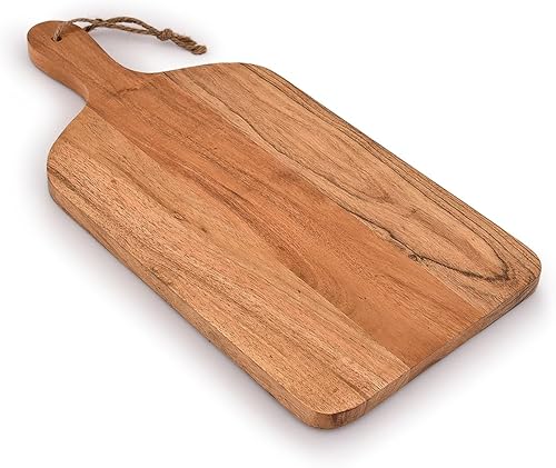 Samhita Planches à découper en bois d'acacia avec poignée pour cuisine, fromage, plateau, charcuterie - Nail Gallerys