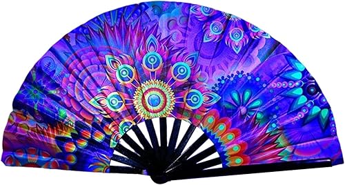 Éventail lumineux pliable à main | Grands accessoires photo, accessoires de fête, accessoires de festival pour spectacles sur scène, festivals d'anniversaire, clubs - Nail Gallerys