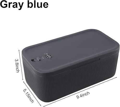 Boîte de rangement verrouillable en matériau ABS pour téléphones portables, médicaments, collations avec serrure à combinaison, 23,9 x 13,1 x 9,6 cm, boîte multifonctionnelle, pour le bureau, la - Nail Gallerys