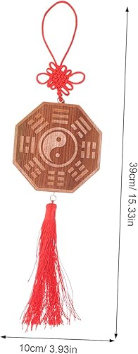 MAGICLULU Pendentif Bagua Bois Épais avec Nœud Chinois Décoration Murale Élégante pour Maison Et Magasin Décor Fermier pour Salon Et Temple - Nail Gallerys