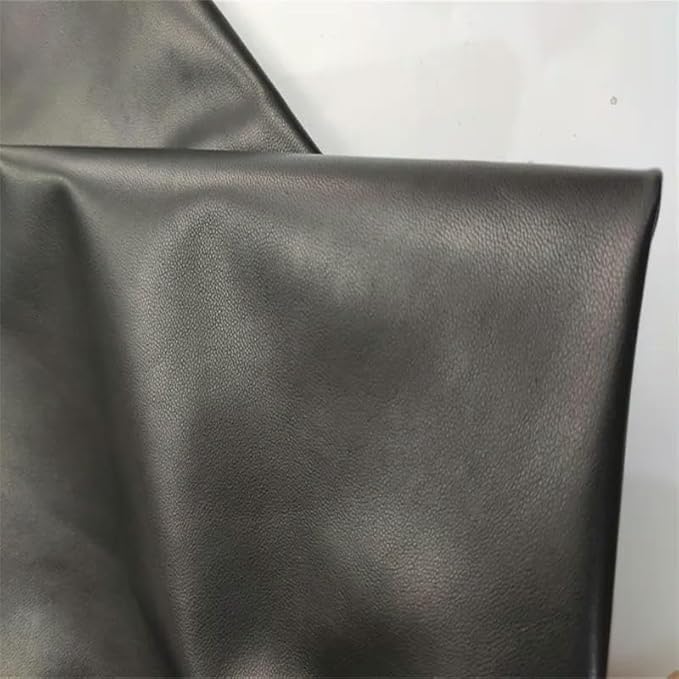 Cuir de Mouton Ultra-Mince de première Couche de 0.3mm Noir pour fabriquer l'ensemble du Tissu en Cuir de vêtements Haut de Gamme - Nail Gallerys
